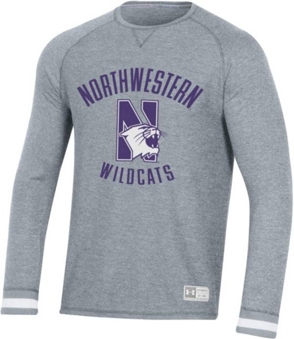 Under Armour Men's Northwestern Wildcats Grey Gameday Thermal Long Sleeve T-Shirt