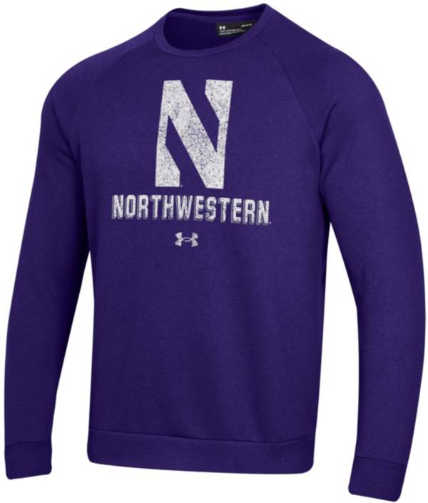 Under Armour Men's Northwestern Wildcats Purple All Day Fleece Crew Sweatshirt