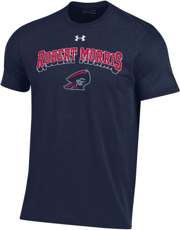 Under Armour Men's Robert Morris Colonials Navy Blue Performance Cotton T-Shirt