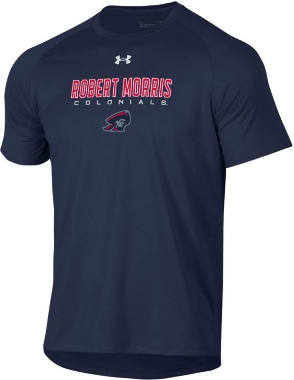 Under Armour Men's Robert Morris Colonials Navy Blue Tech Performance T-Shirt