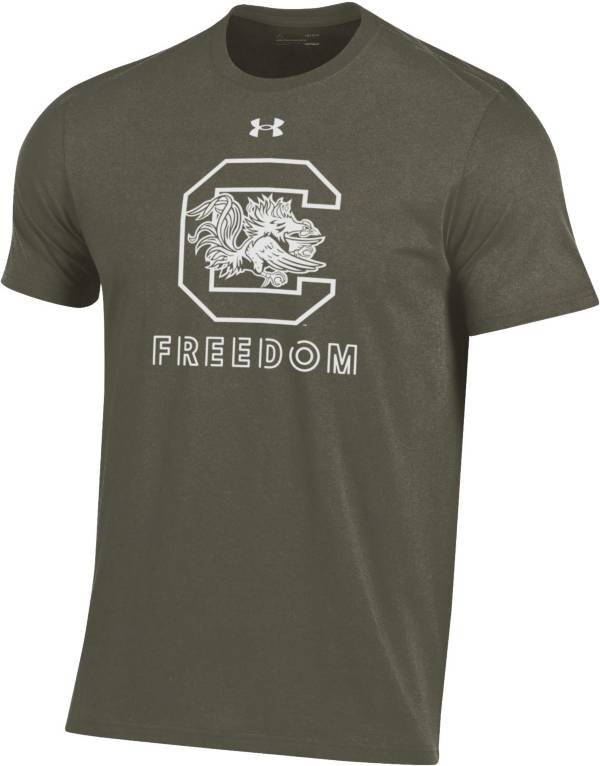 Under Armour Men's South Carolina Gamecocks Beige Freedom Performance Cotton T-Shirt product image