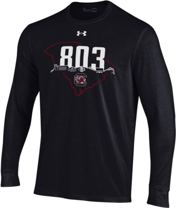 Under Armour Men's South Carolina Gamecocks Black ‘803' Area Code Long Sleeve T-Shirt