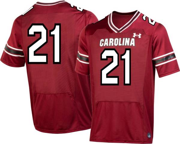 Under Armour Men's South Carolina Gamecocks #21 Garnet Replica Football Jersey