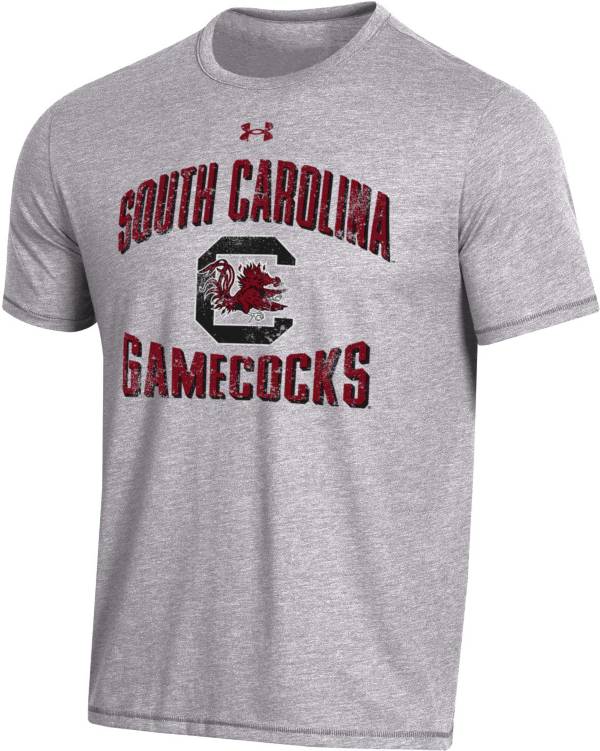 Under Armour Men's South Carolina Gamecocks Grey Bi-Blend Performance T-Shirt