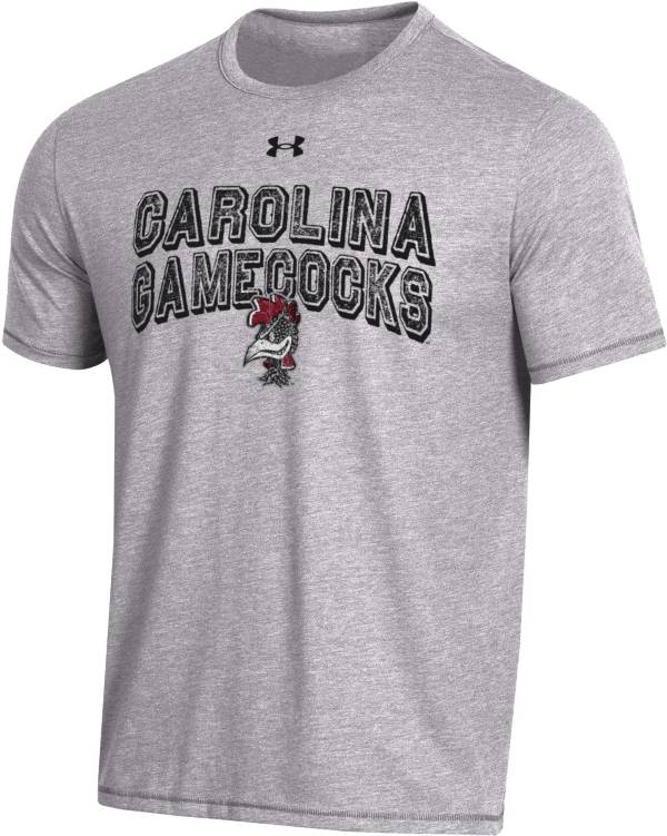 Under Armour Men's South Carolina Gamecocks Grey Bi-Blend Performance T-Shirt