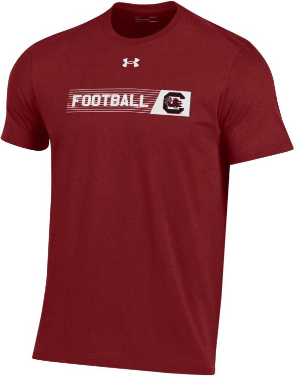 Under Armour Men's South Carolina Gamecocks Garnet Performance Cotton Football T-Shirt