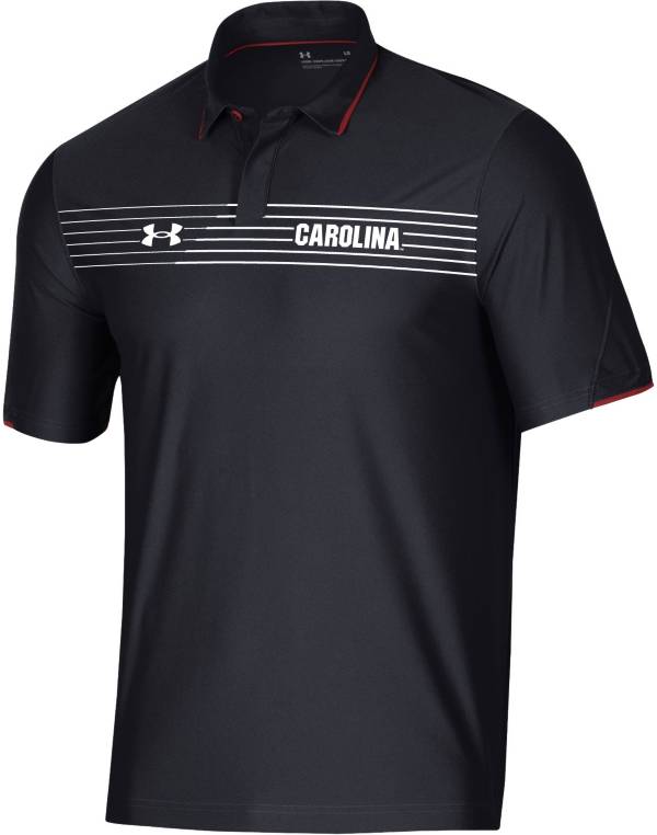 Under Armour Men's South Carolina Gamecocks Black Stripe Performance Polo