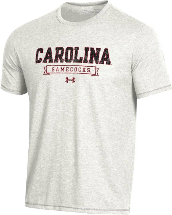 Under Armour Men's South Carolina Gamecocks White Bi-Blend Performance T-Shirt