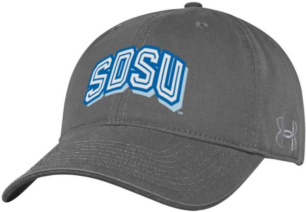 Under Armour Men's South Dakota State Jackrabbits Grey Cotton Twill Adjustable Hat