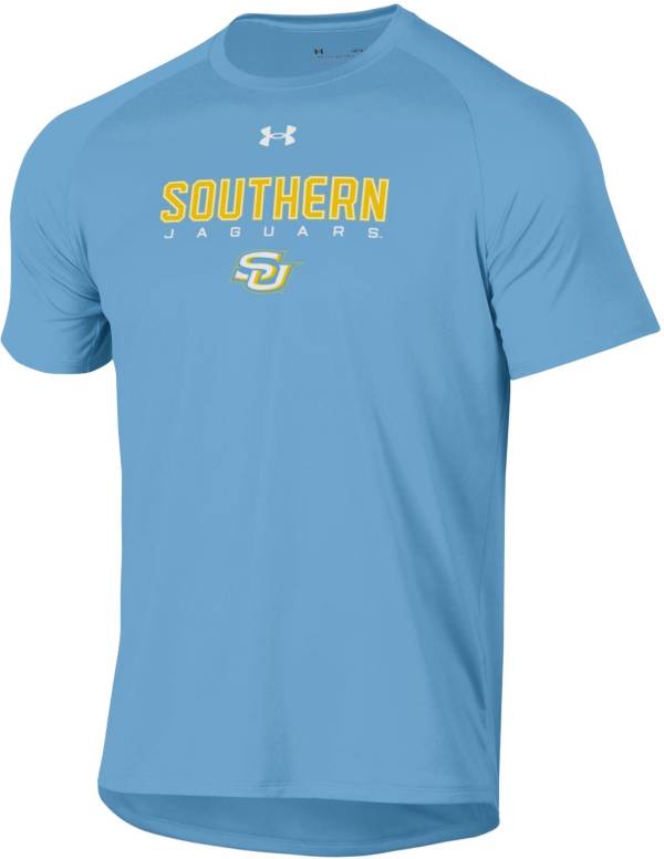 Under Armour Men's Southern University Jaguars Columbia Blue Tech Performance T-Shirt