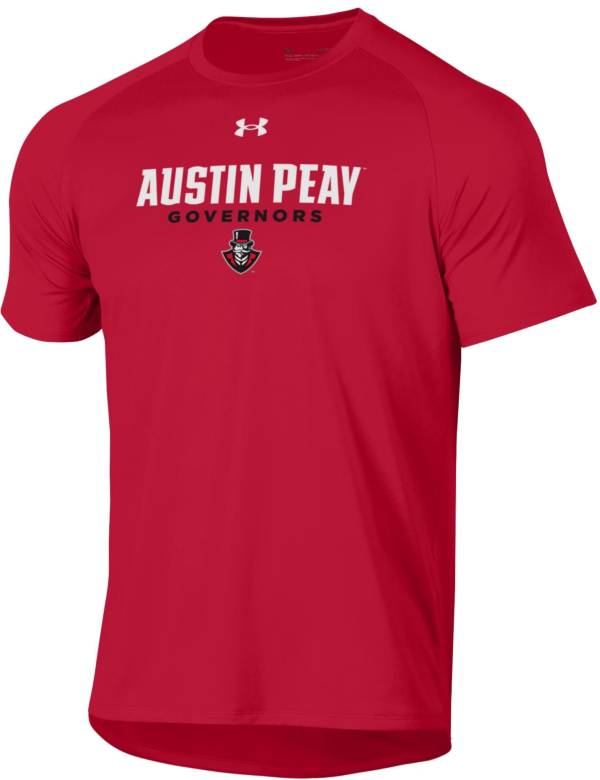 Under Armour Men's Austin Peay Governors Red Tech Performance T-Shirt