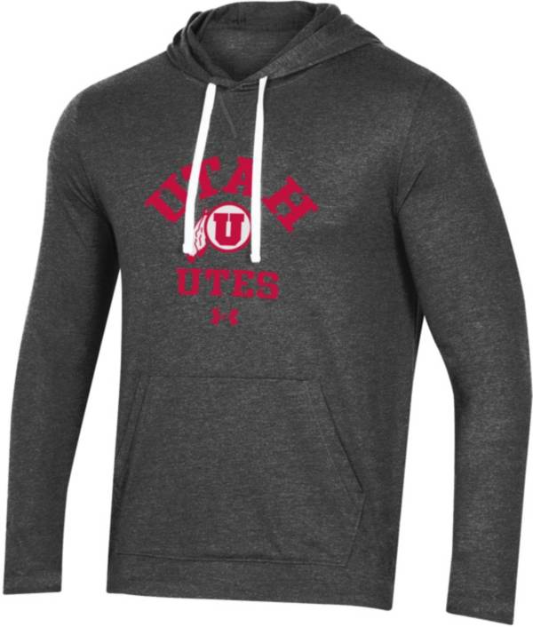 Under Armour Men's Utah Utes Black Bi-Blend Pullover Hoodie