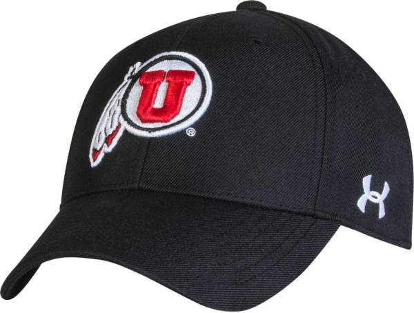 Under Armour Men's Utah Utes Black Adjustable Hat