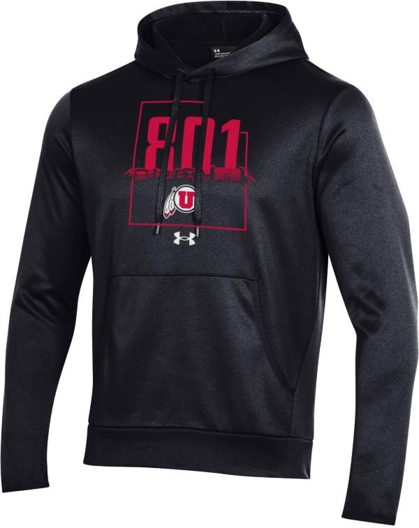 Under Armour Men's Utah Utes Black '801' Area Code Pullover Hoodie