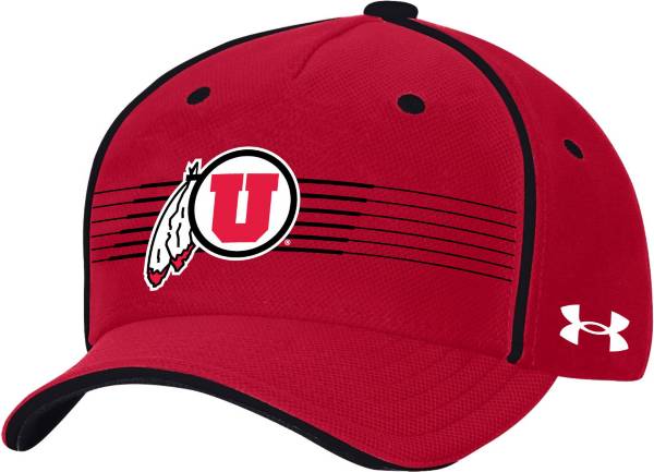 Under Armour Men's Utah Utes Black Iso Chill Adjustable Hat