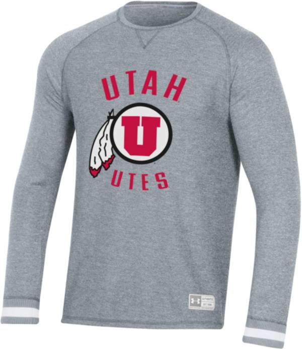 Under Armour Men's Utah Utes Grey Gameday Thermal Long Sleeve T-Shirt
