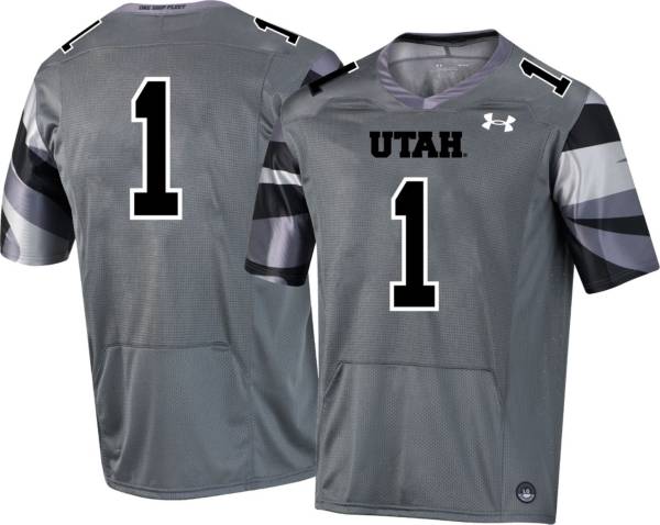 Under Armour Men's Utah Utes #1 Grey Military Appreciation Replica Football Jersey