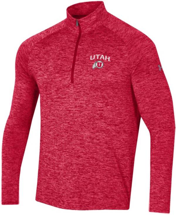 Under Armour Men's Utah Utes Crimson Tech Quarter-Zip Pullover Shirt product image