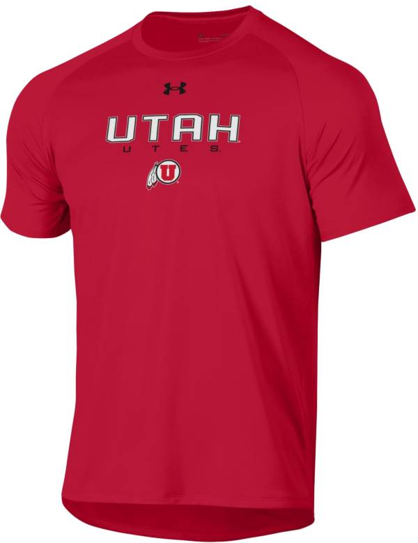 Under Armour Men's Utah Utes Crimson Tech Performance T-Shirt