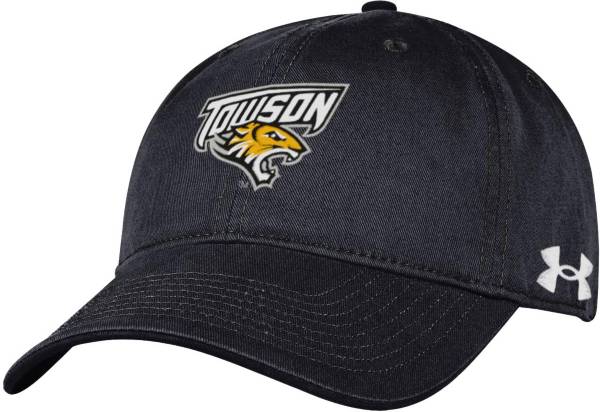 Under Armour Men's Towson Tigers Black Cotton Twill Adjustable Hat