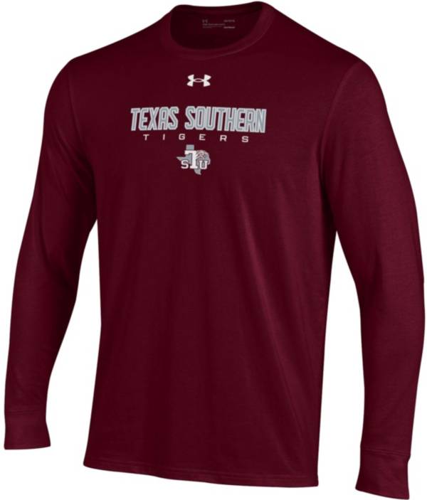 Under Armour Men's Texas Southern Tigers Maroon Performance Cotton Long Sleeve T-Shirt
