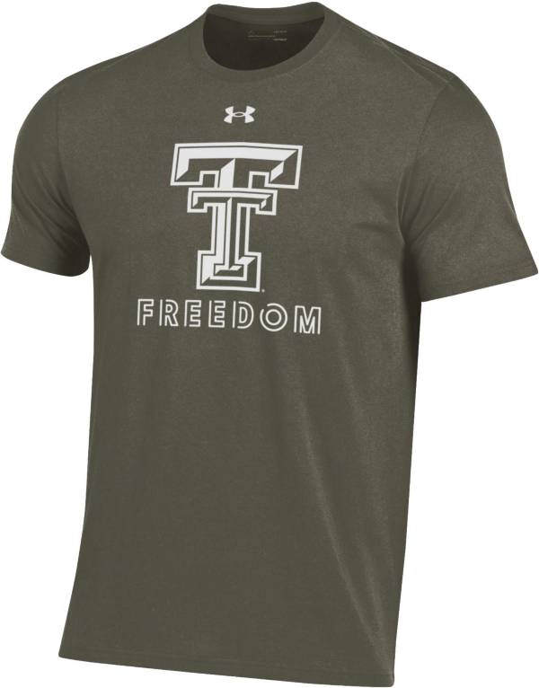 Under Armour Men's Texas Tech Red Raiders Beige Freedom Performance Cotton T-Shirt product image