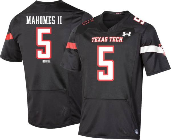 Under Armour Men's Texas Tech Red Raiders Patrick Mahomes II #5 Black Replica Football Jersey