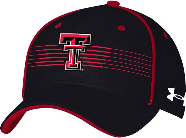 Under Armour Men's Texas Tech Red Raiders Black Iso Chill Adjustable Hat