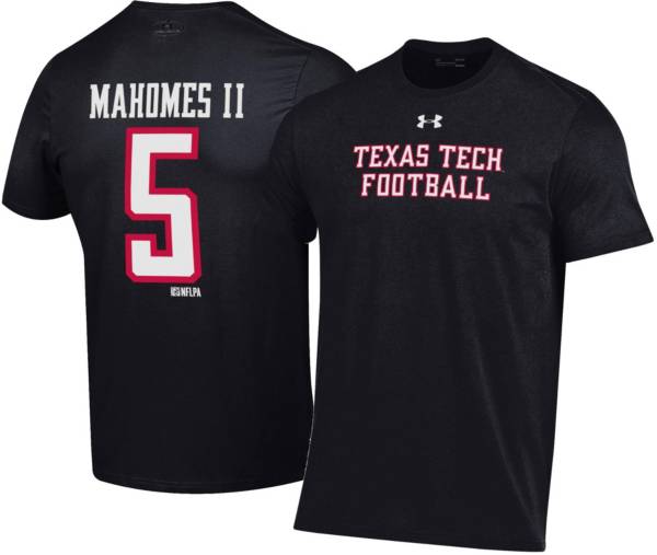 Under Armour Men's Texas Tech Red Raiders Patrick Mahomes II #5 Football Black T-Shirt