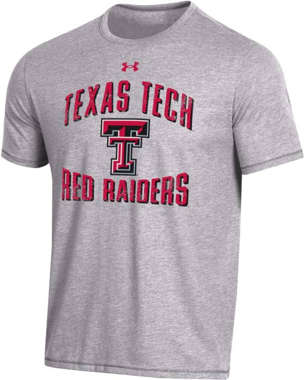 Under Armour Men's Texas Tech Red Raiders Grey Bi-Blend Performance T-Shirt