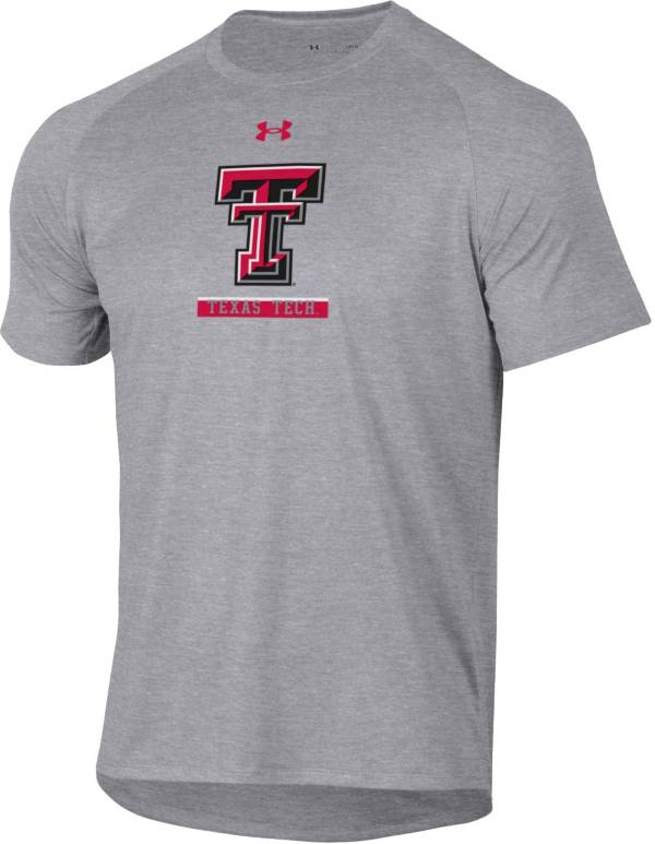 Under Armour Men's Texas Tech Red Raiders Grey Tech Performance T-Shirt