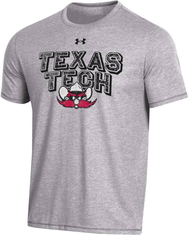 Under Armour Men's Texas Tech Red Raiders Grey Bi-Blend Performance T-Shirt