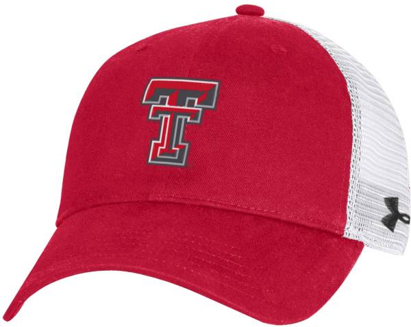 Under Armour Men's Texas Tech Red Raiders Red Cotton Adjustable Trucker Hat