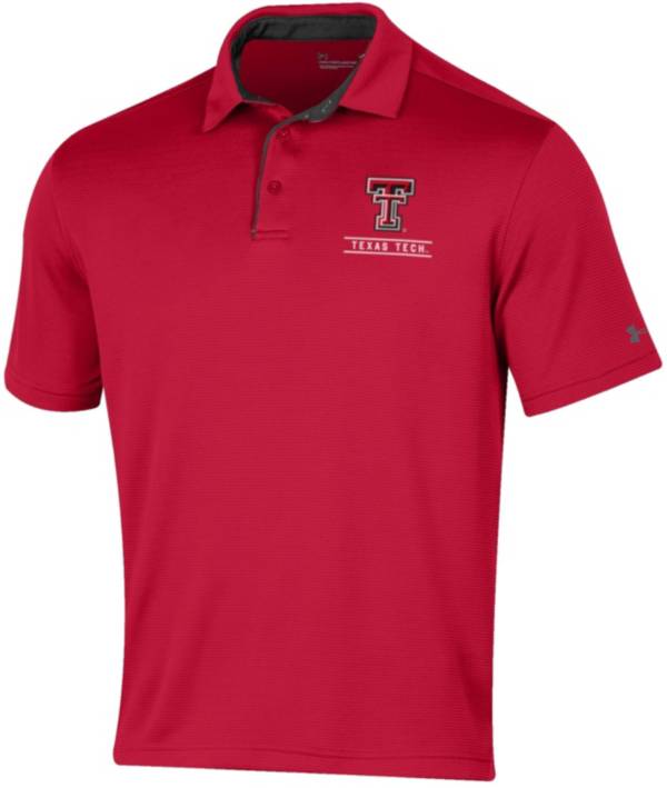 Under Armour Men's Texas Tech Red Raiders Red Tech Polo