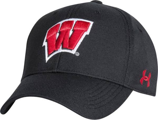 Under Armour Men's Wisconsin Badgers Black Adjustable Hat product image