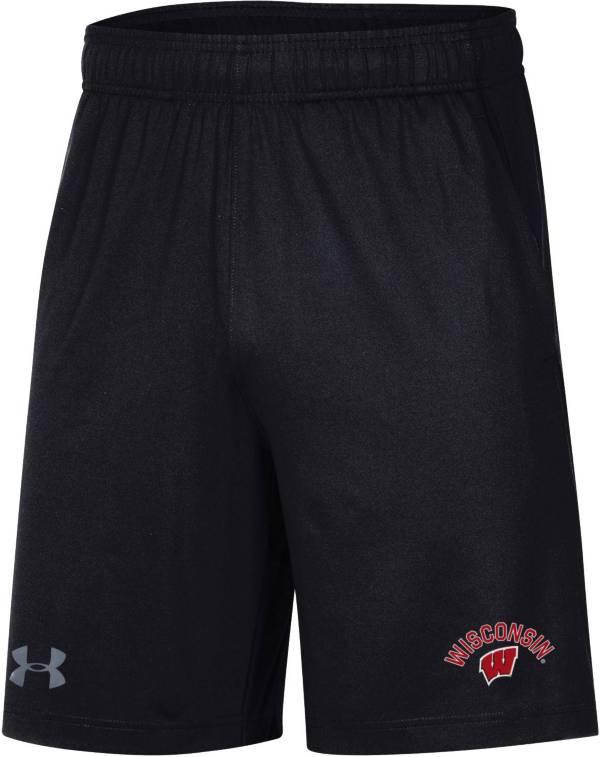 Under Armour Men's Wisconsin Badgers Black Raid Performance Shorts