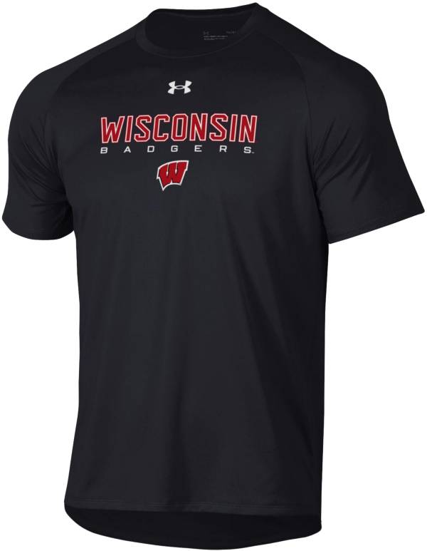 Under Armour Men's Wisconsin Badgers Black Tech Performance T-Shirt product image