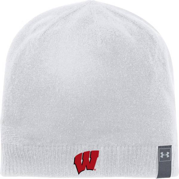 Under Armour Men's Wisconsin Badgers Grey Truck Stop Knit Beanie