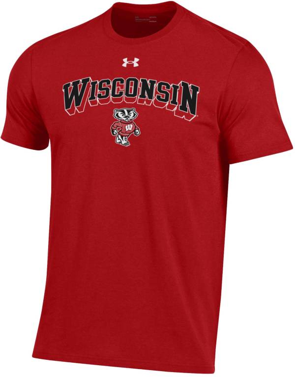 Under Armour Men's Wisconsin Badgers Red Performance Cotton T-Shirt