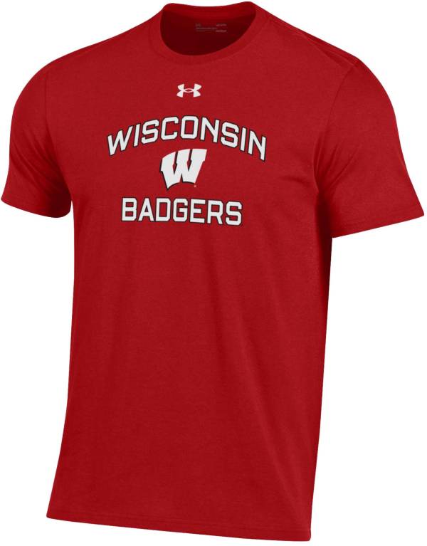 Under Armour Men's Wisconsin Badgers Red Performance Cotton T-Shirt product image