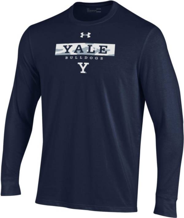 Under Armour Men's Yale Bulldogs Yale Blue Performance Cotton Long Sleeve T-Shirt