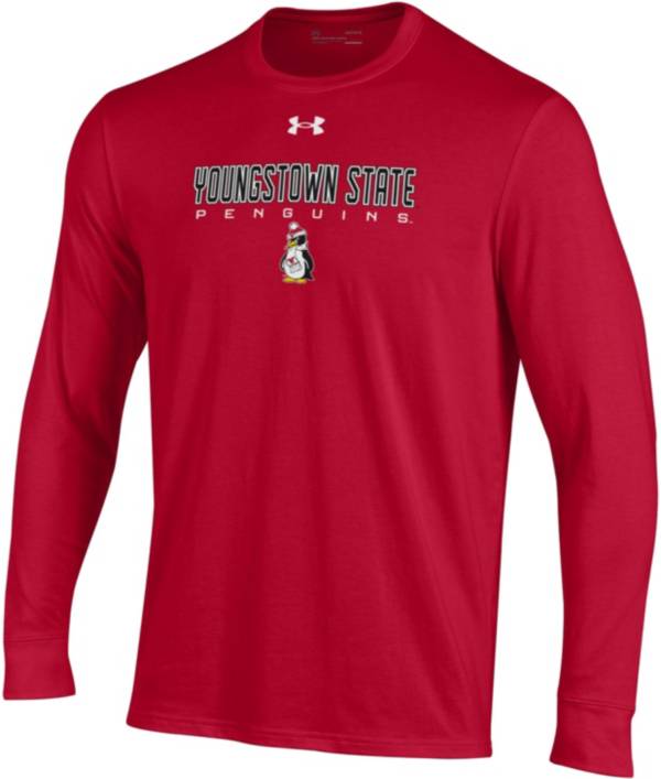 Under Armour Men's Youngstown State Penguins Red Performance Cotton Long Sleeve T-Shirt