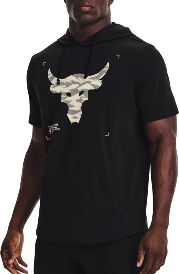 Under Armour Men's Project Rock Terry Short Sleeve Hoodie