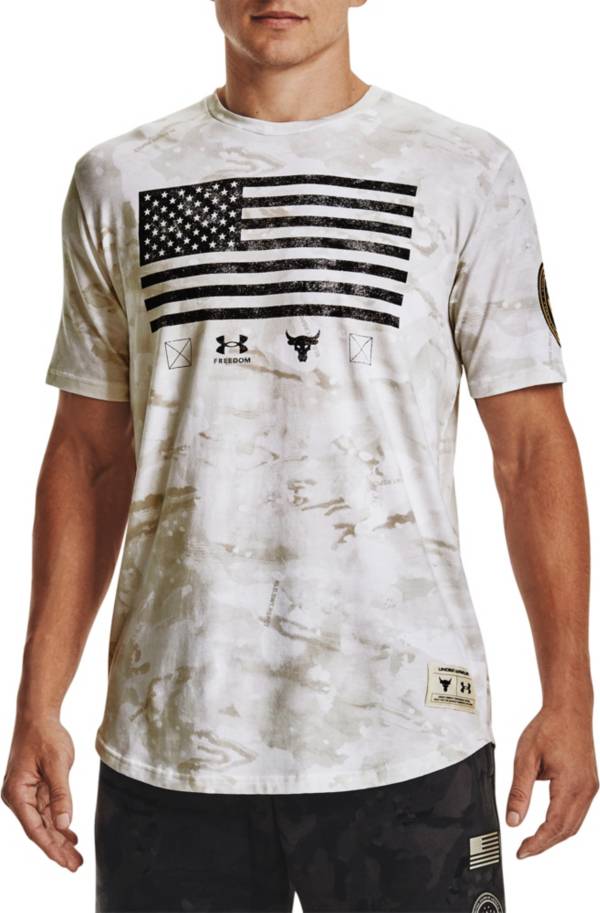 Under Armour Men's Project Rock Veterans Day Flag Short Sleeve T-Shirt