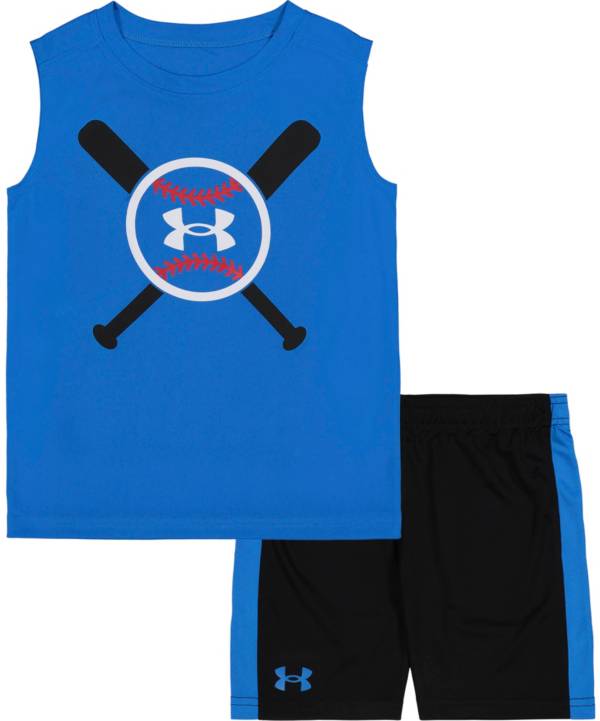 Under Armour Little Boys' Baseball Muscle Tank Top and Shorts Set