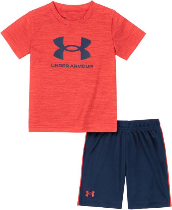 Under Armour Little Boys' Twist Big Logo T-Shirt and Shorts Set