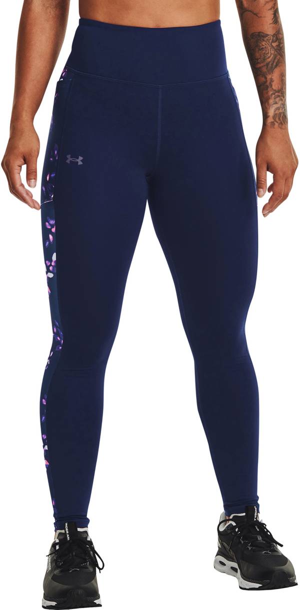 Under Armour Women's ColdGear Roadmap Print No-Slip Leggings
