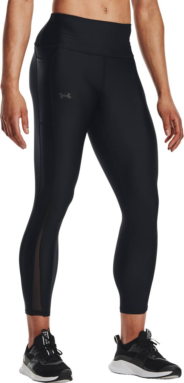 Under Armour Women's HeatGear No-Slip Shine Ankle Leggings