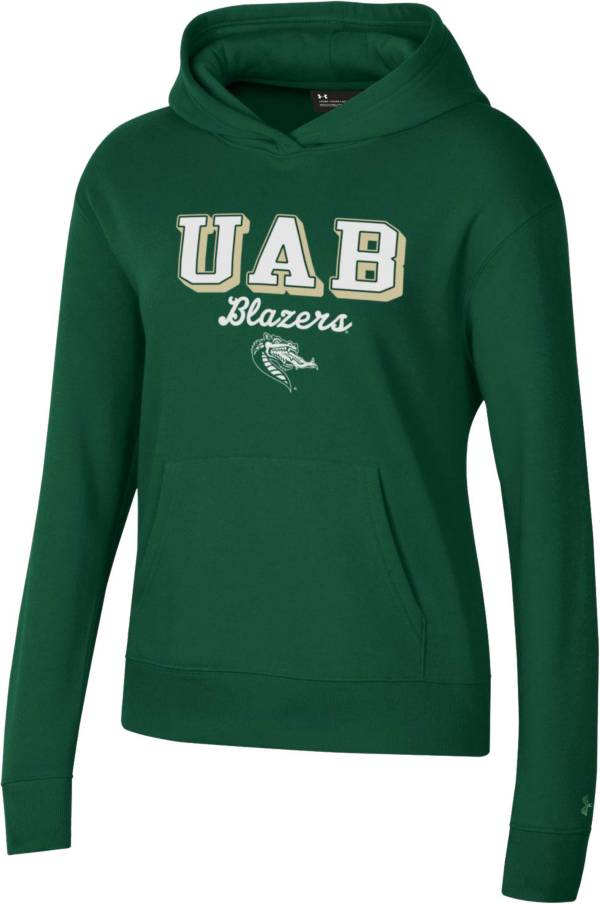 Under Armour Women's UAB Blazers Green All Day Pullover Hoodie