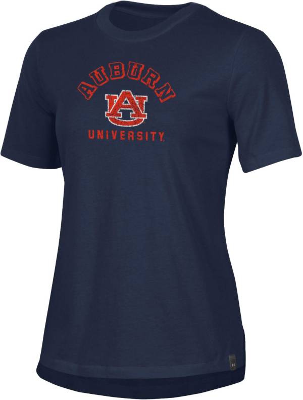 Under Armour Women's Auburn Tigers Blue Performance Cotton T-Shirt